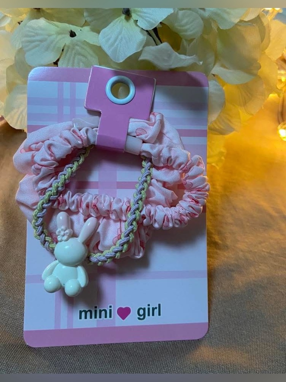 Kids  Bunny Scrunchie & Hair Tie